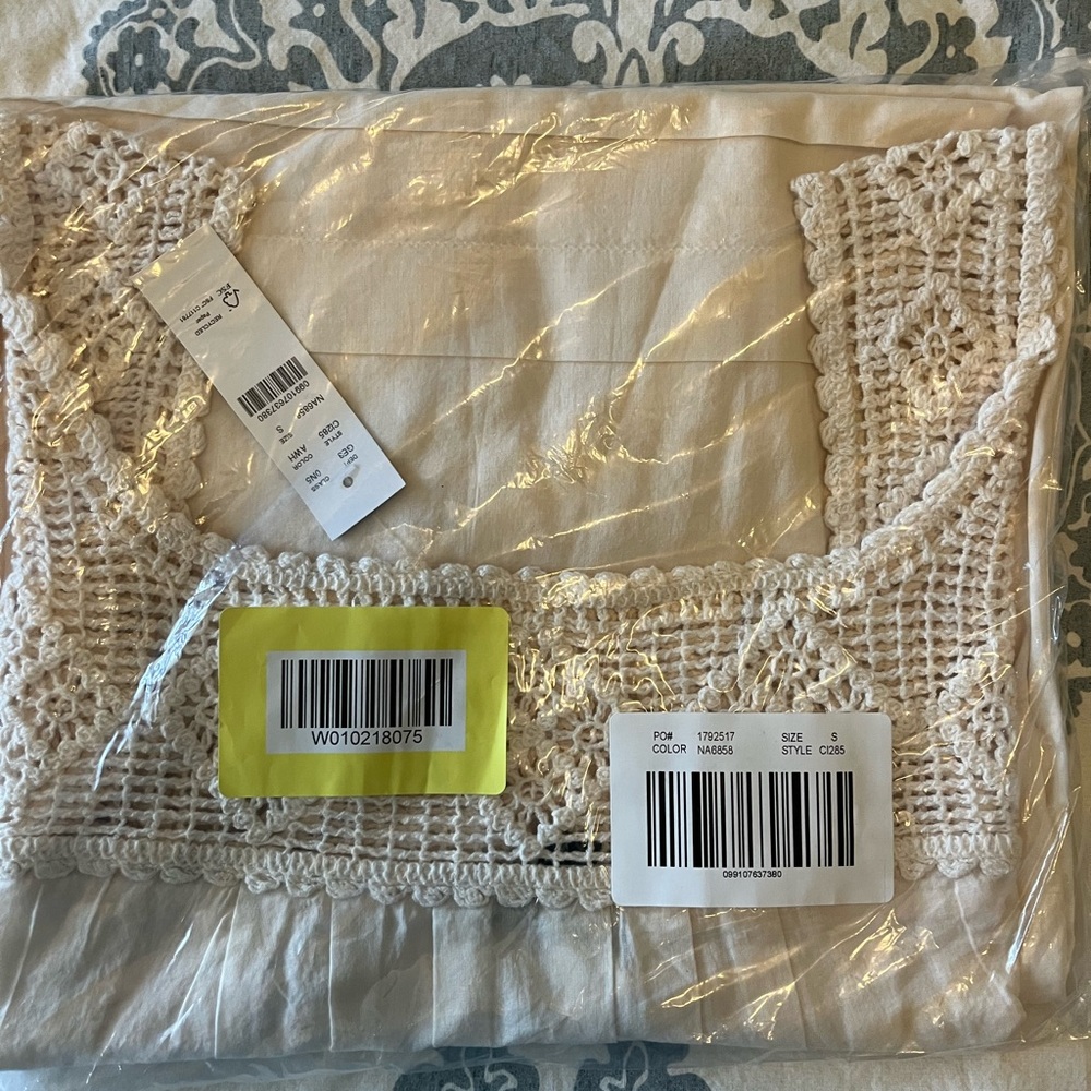 J. Crew Cream Crochet Trim Midi Dress Style C1285 Size Small - Picture 5 of 13